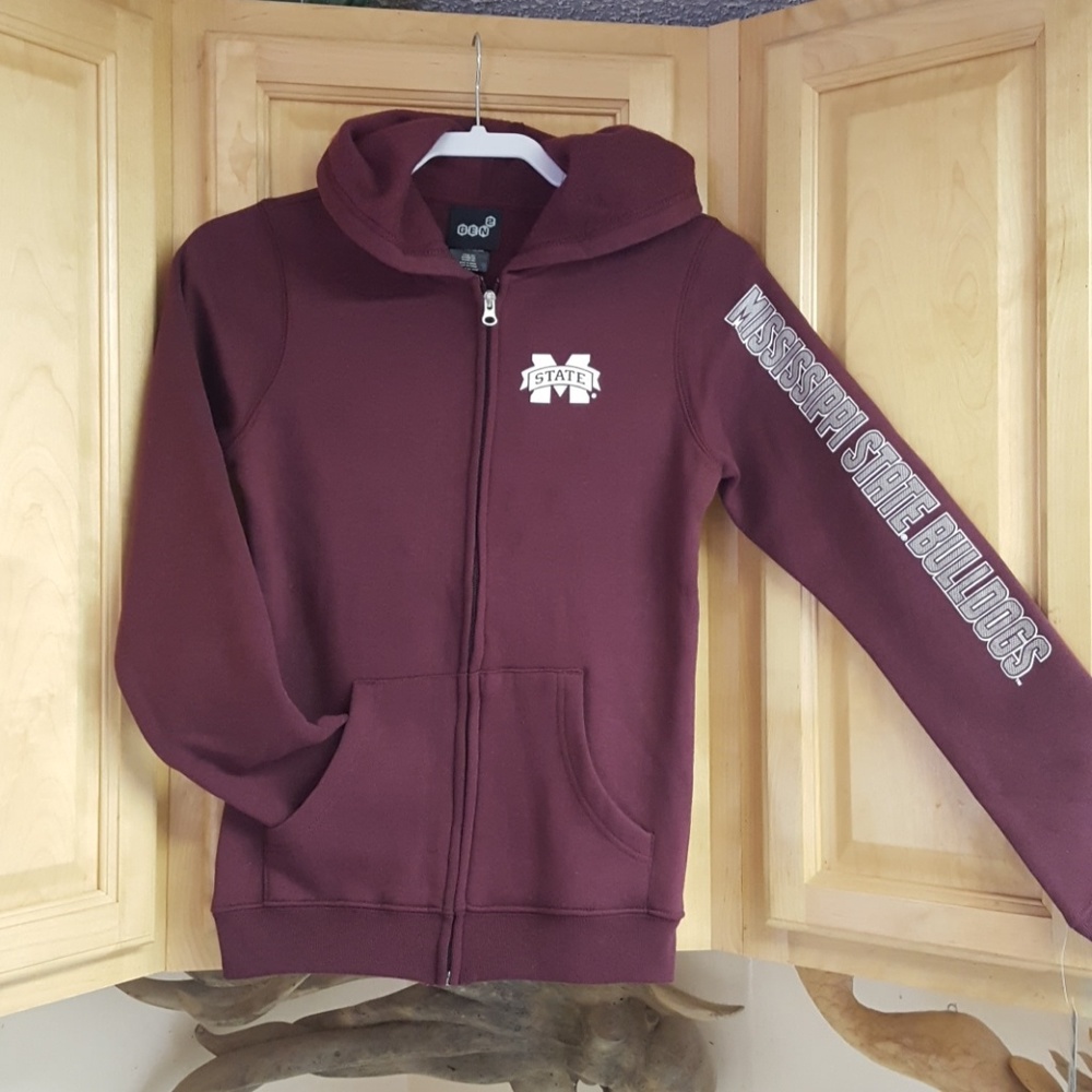 NWT Mississippi  State Bulldogs Zip Up Hoody L 14